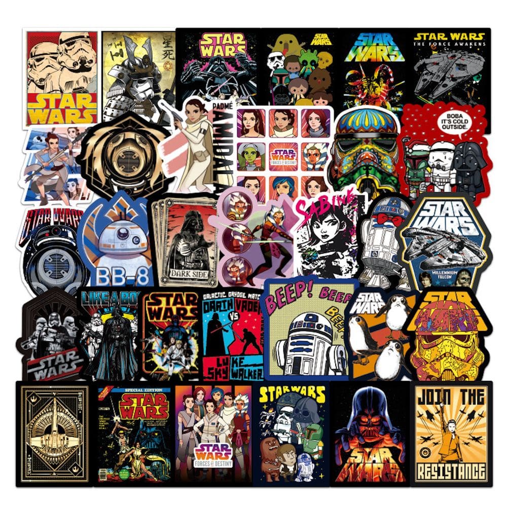 Adesivos Darth Vader Anime Cartoon 100 unidades de PVC impermeáveis