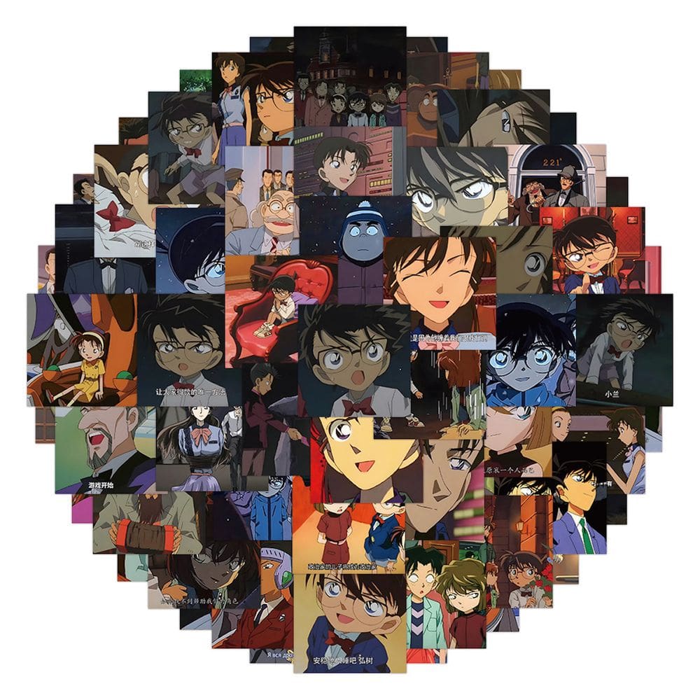 Adesivos Detectives Conans Anime 60 peças de PVC impermeável