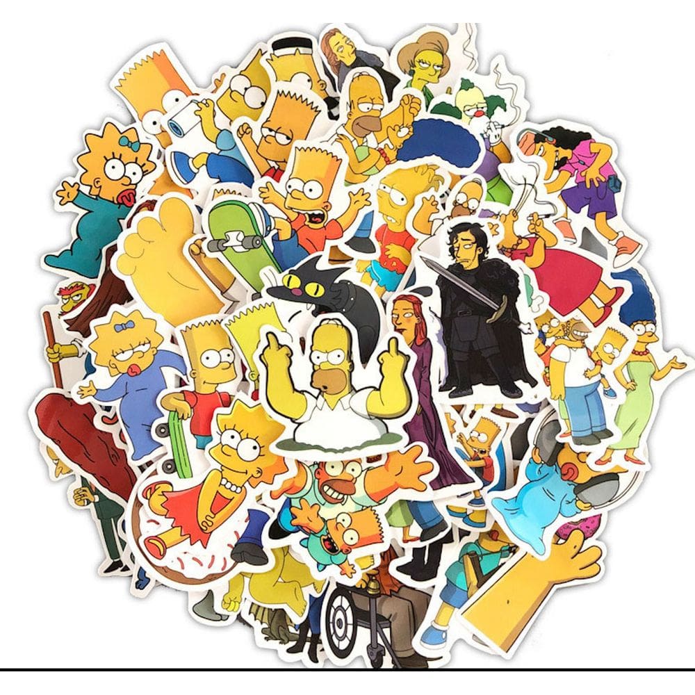 Adesivo The Simpsons Anime Vinyl Cartoon 50 unidades para Water B