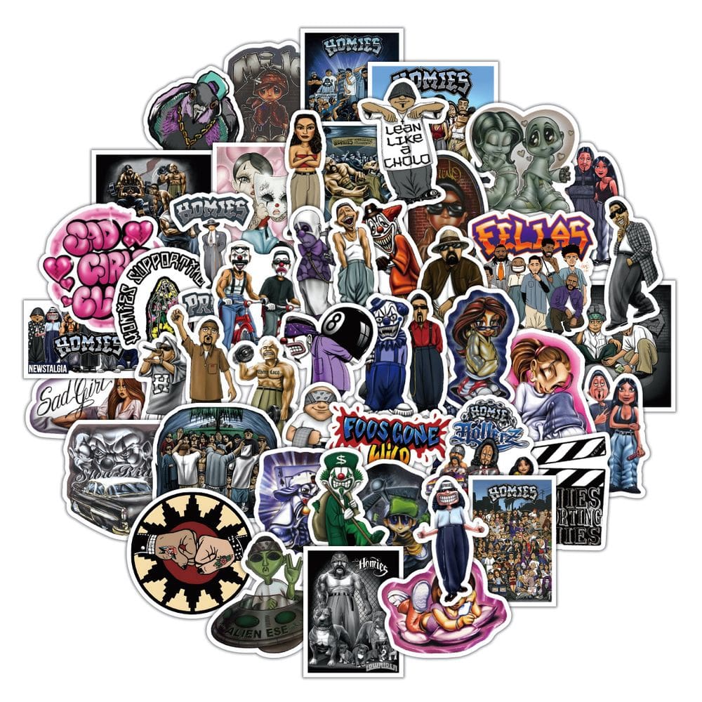 Adesivo Anime Homiess Vinyl Cartoon Anime 50 unidades para Water Bo