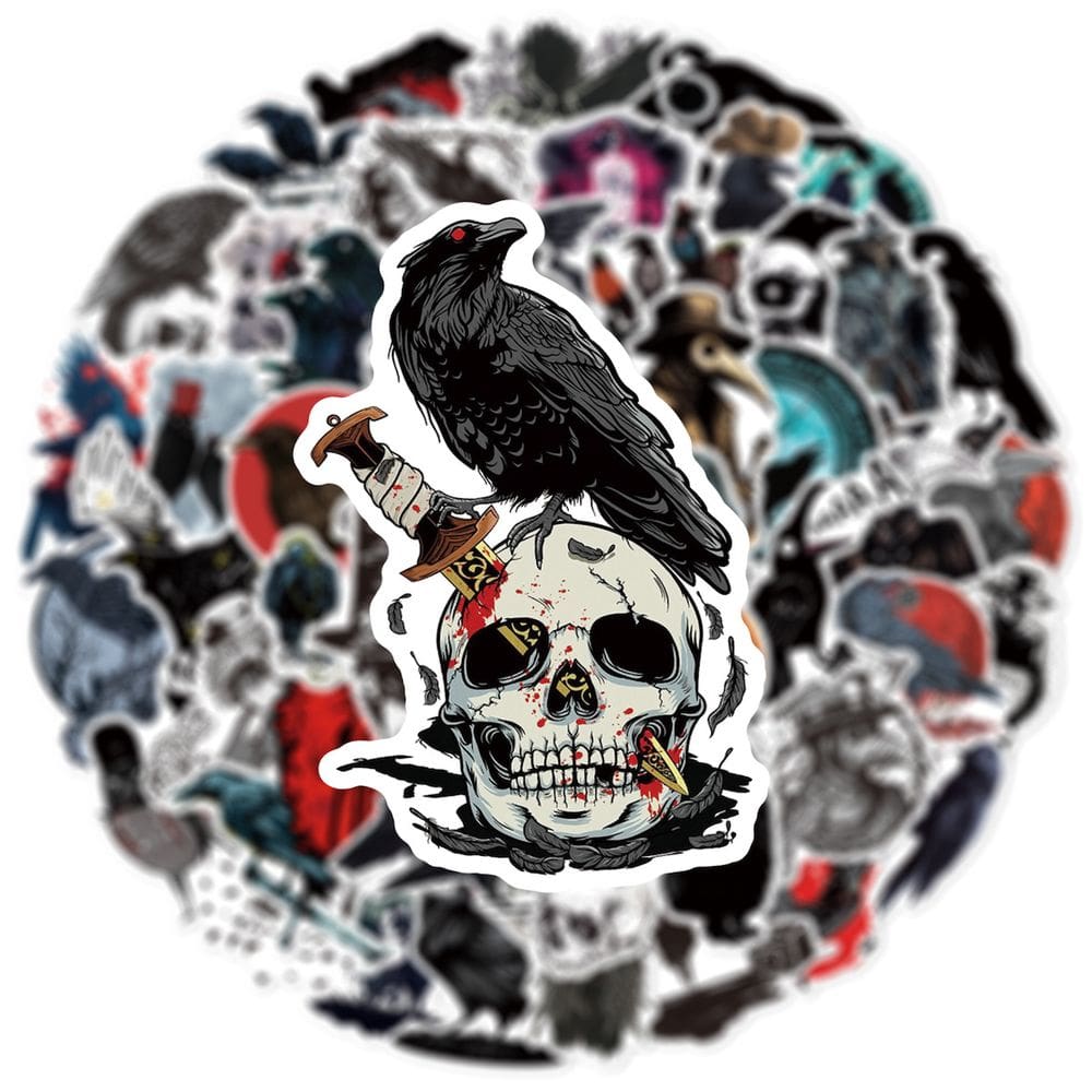 Adesivos Plague Crow Anime Cartoon Decalques 50 peças de PVC impermeáveis
