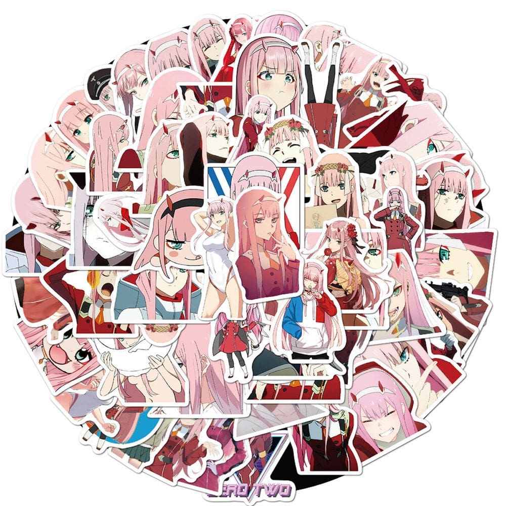 Adesivos Darling In The Franxx Anime Vinil PVC 100 unidades
