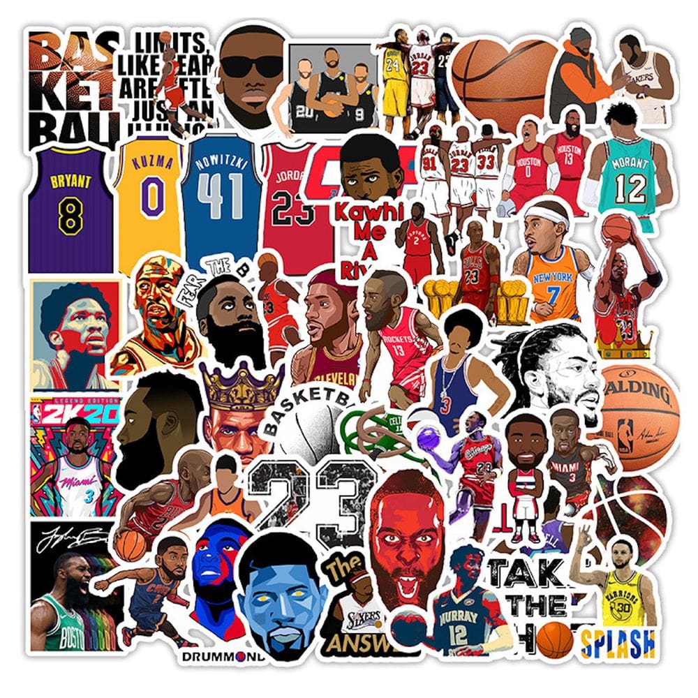 Adesivos Anime, estrela do basquete, Kobes Bryants, 60 unidades