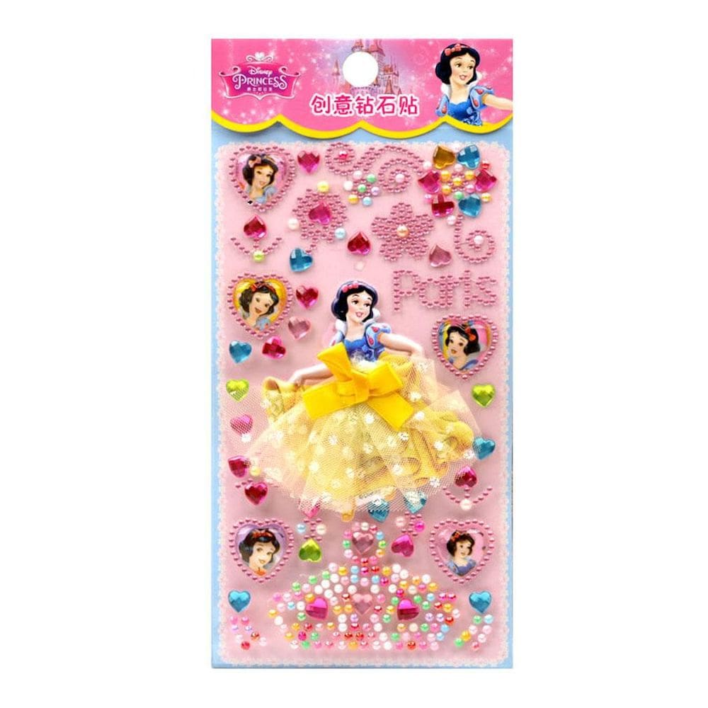 Adesivos Snow White Puffy Beautiful Princess Glittering Strass