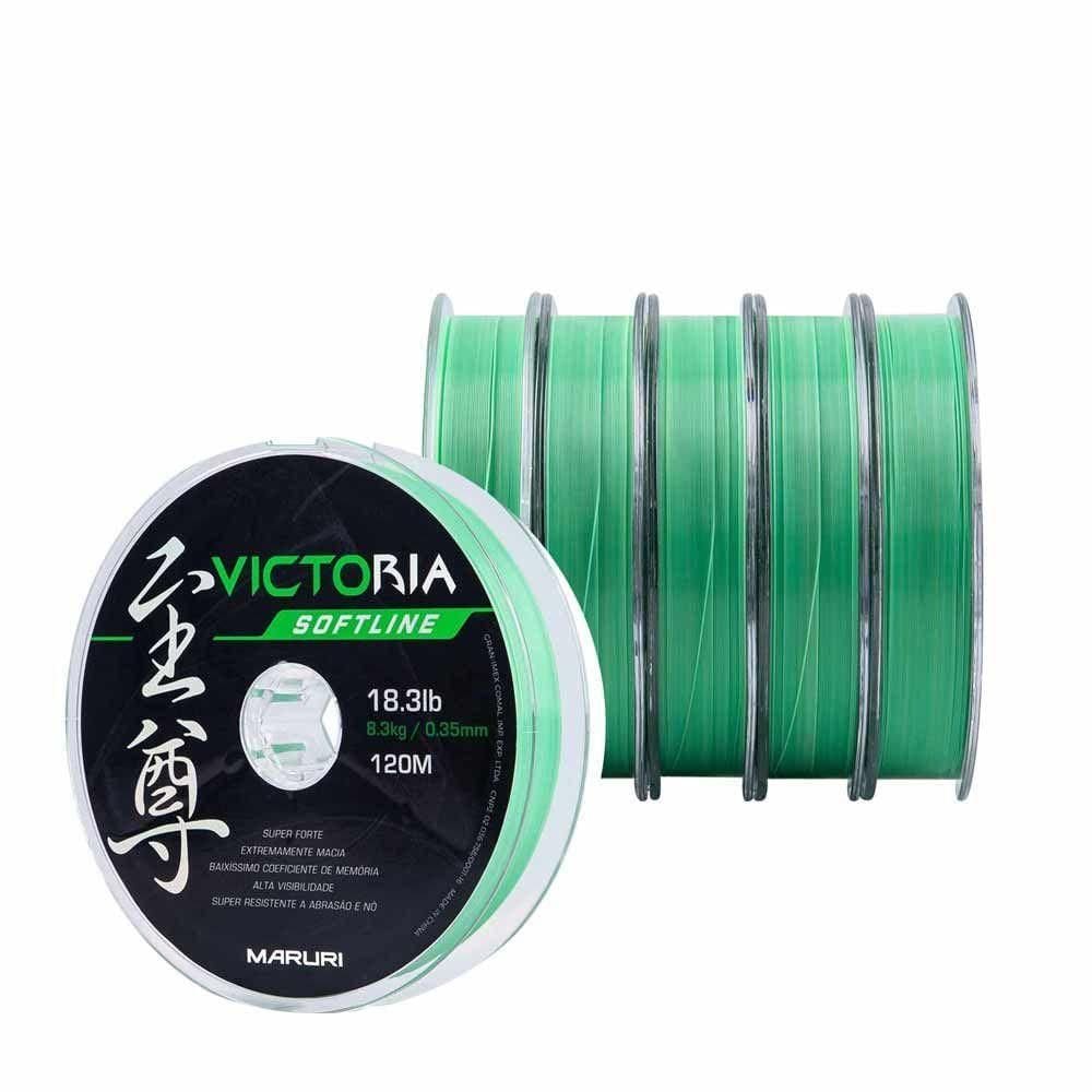 Linha De Pesca Soft Victoria Verde 600m Tamanho 0,35mm