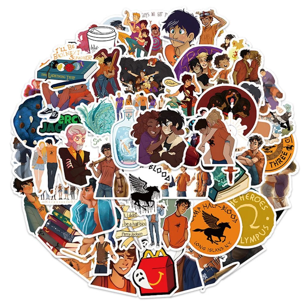 Pacote de adesivos Percys Jacksons Anime 60 unidades de 5-8 cm