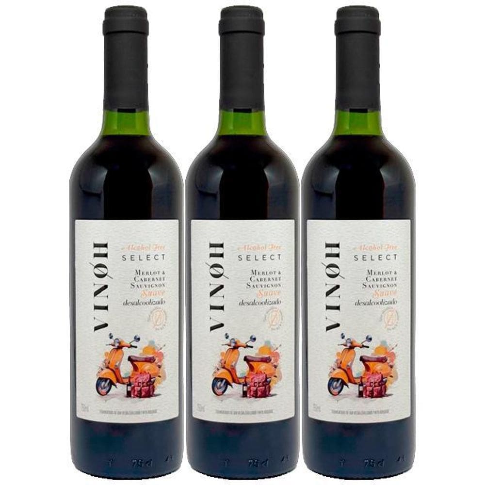 Vinho Tinto Suave Merlot E Cabernet Vinoh Select - 03 Un