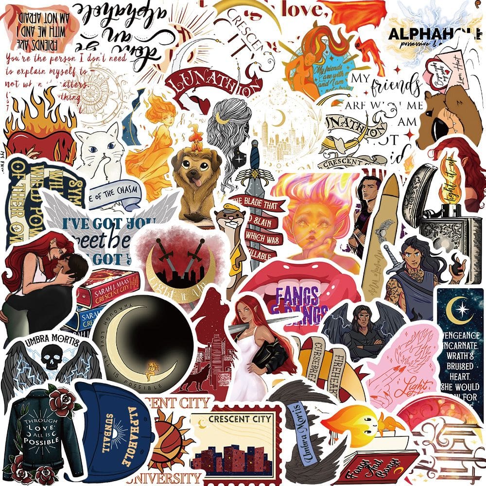 Adesivos de vinil impermeável Crescents Citys Anime 50 unidades/lote