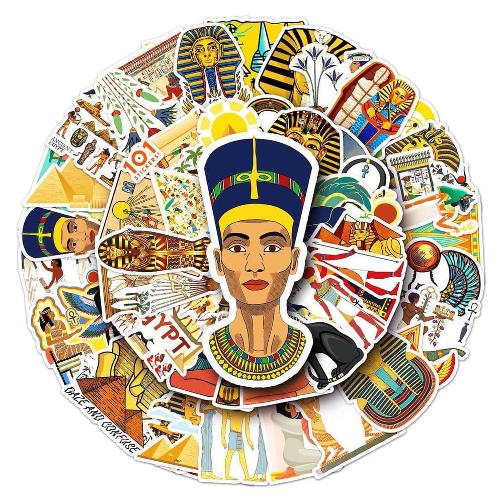 Adesivo Anime Egyptian Pharaoh Vinyl Cartoon 50 unidades
