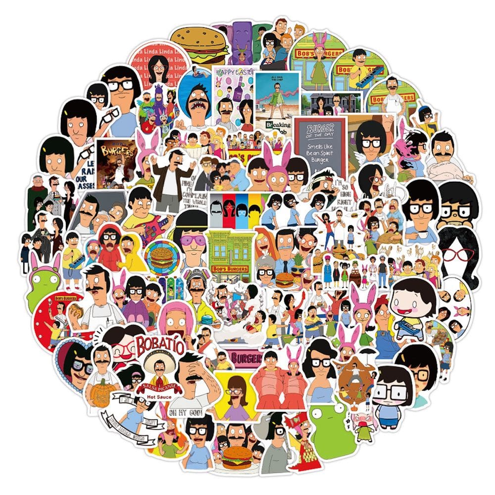 Adesivo Bobs Burgers Anime Vinyl Cartoon 50 unidades para impermeabilização