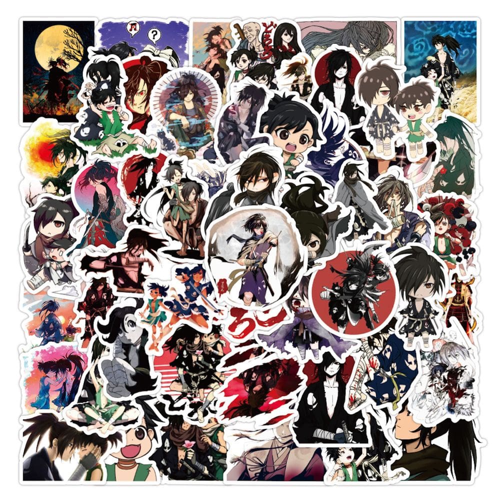 Adesivo de desenho animado em vinil Anime Dororos para garrafa de água (50 unidades)