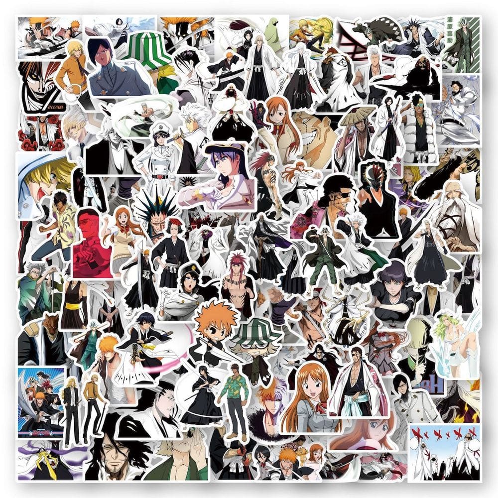 Adesivos Bleach Anime Cartoon 100 unidades de PVC impermeáveis à prova de sol