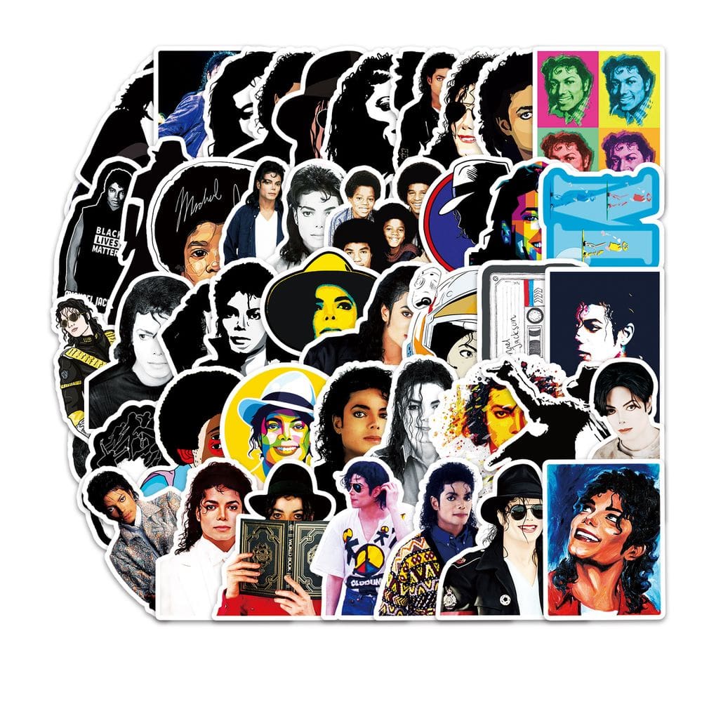 Pacote de adesivos Michaels Jacksons Anime 51 unidades de 5-8 cm
