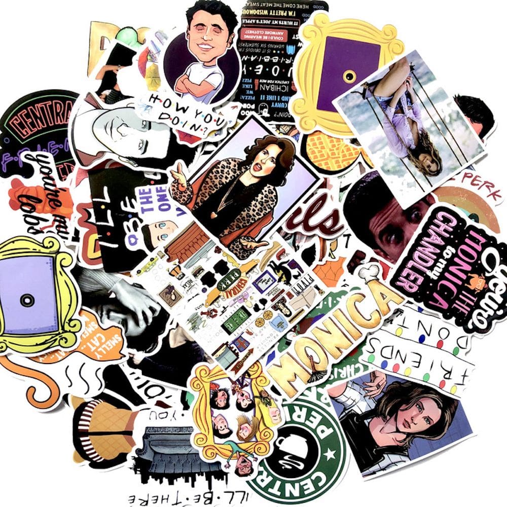 Pacote de adesivos Friends Anime 66 peças de adesivo decorativo de desenho animado