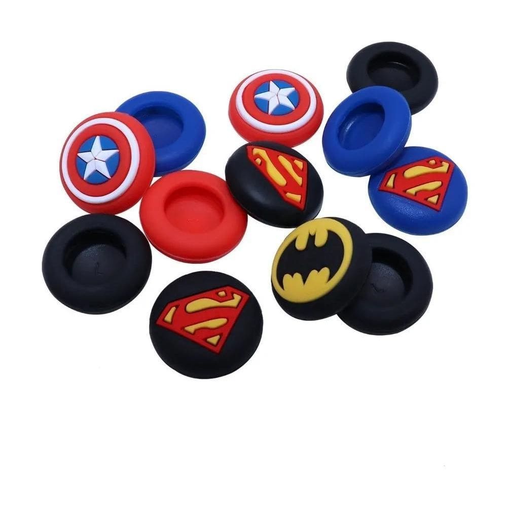 2X Kit 8 Grip Botão Analógico Protetor De Silicone Controles