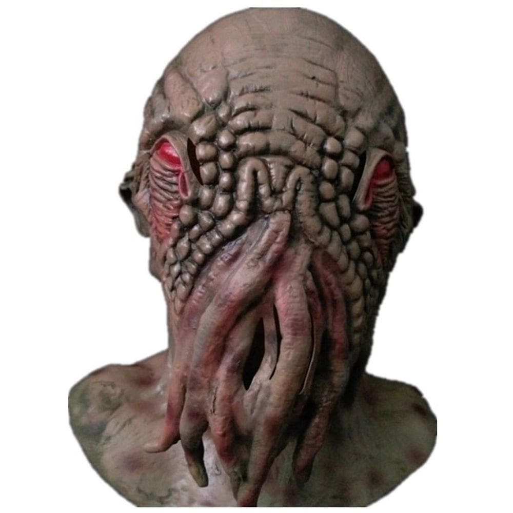Máscara facial completa de látex Cosplay Doctor Who Ood Headgear