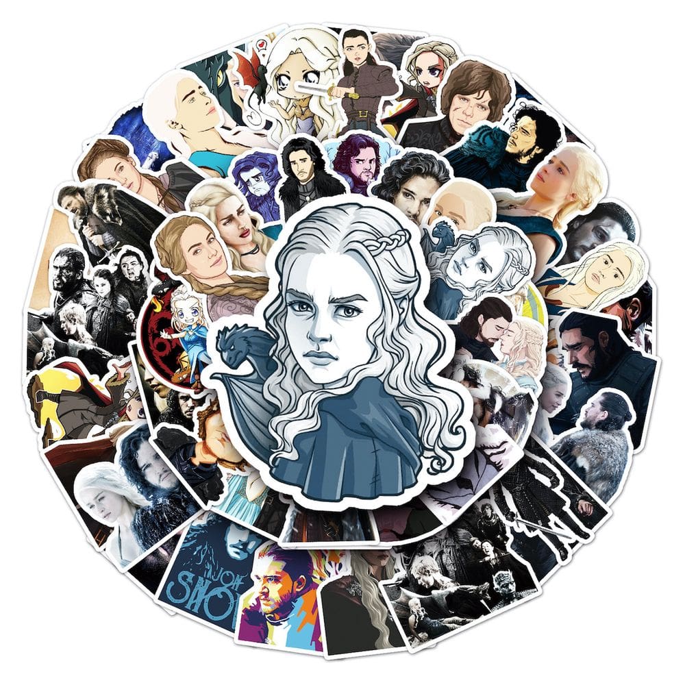 Adesivo de 50 peças de anime Games Ofs Throness Vinyl Cartoon Anime