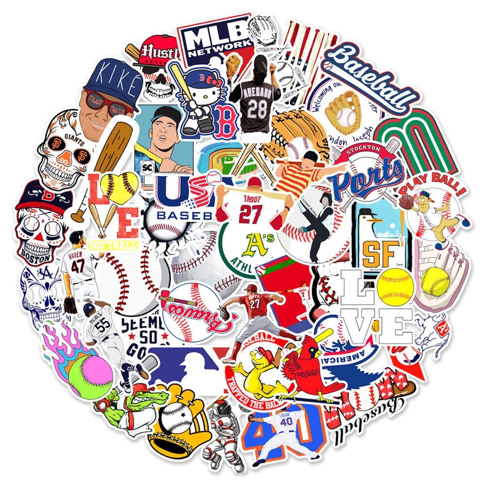 Adesivo de anime, beisebol, vinil, anime, desenho animado, 50 unidades para água B