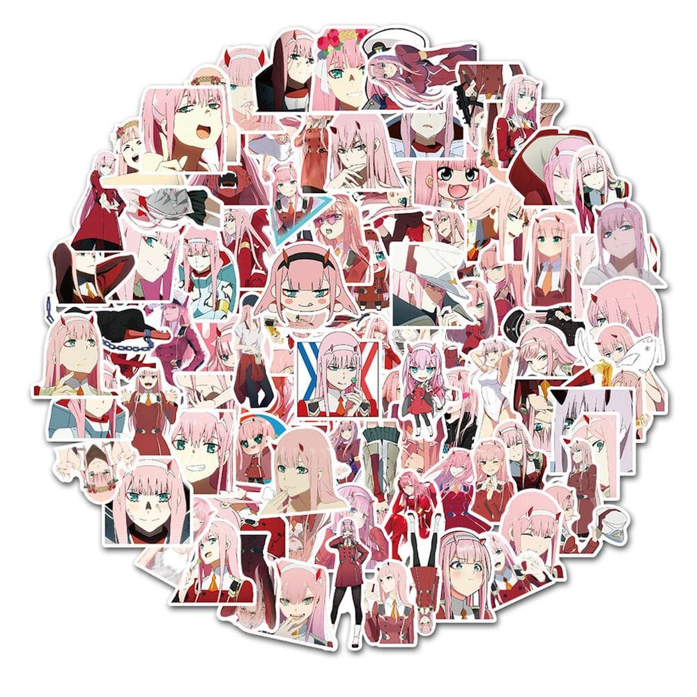 Pacote de adesivos DARLING in the FRANXX Anime 100 unidades