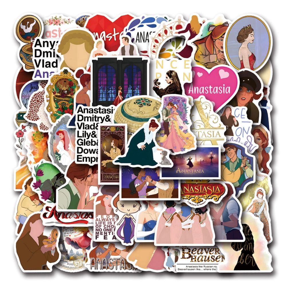 Adesivos Anastasias Waterproof Vinyl Anime 55 unidades/lote 5-7 cm