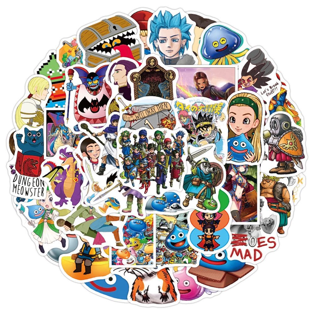 Adesivo Anime Dragons Quests Vinil Cartoon Anime 50 unidades