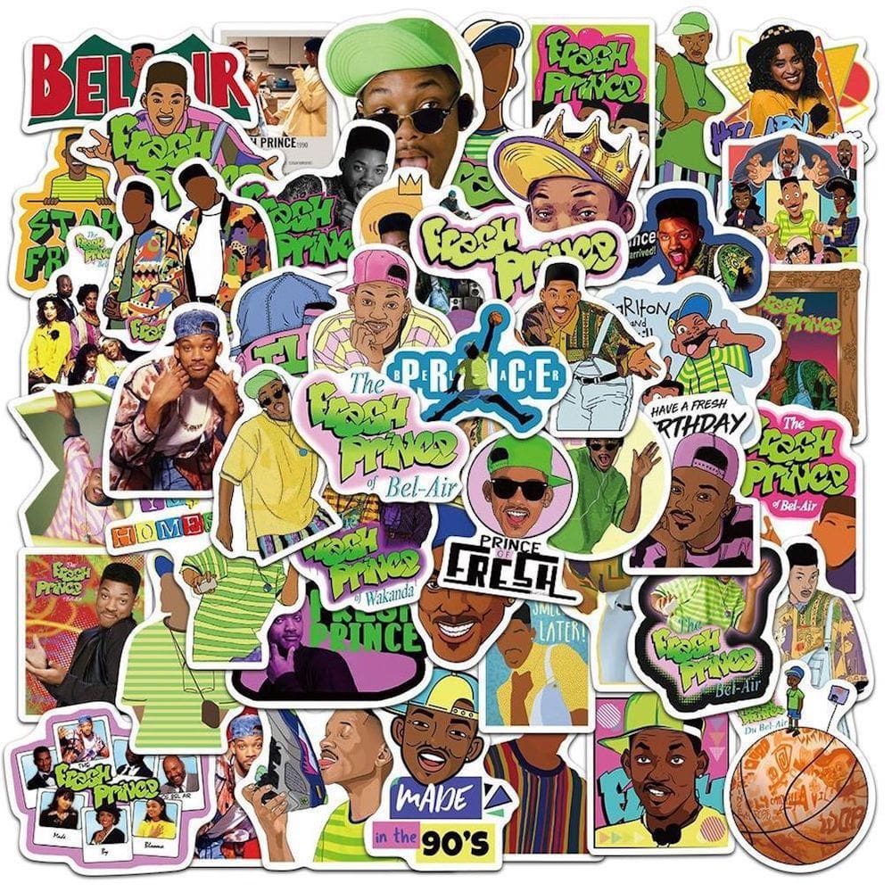 Pacote de adesivos Fresh Prince of Bel-Air Anime, 50 unidades