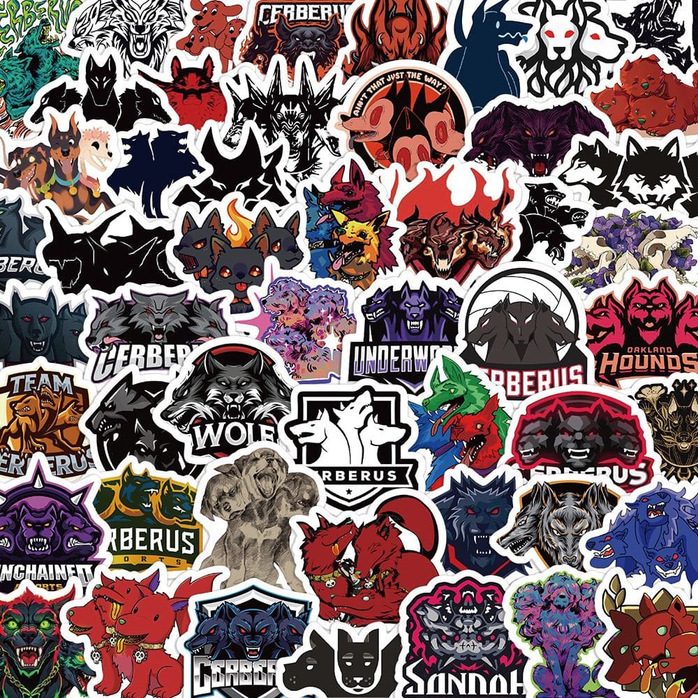 Adesivos Cerberus, vinil impermeável, anime, 60 unidades