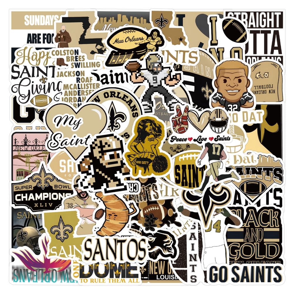 Adesivos de vinil impermeável New Orleans Saints 100 unidades/lote