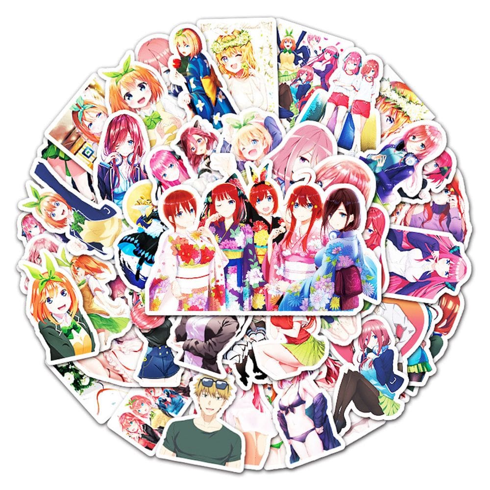 Adesivos Quintessential Quintuplets Anime 50 unidades de PVC impermeável