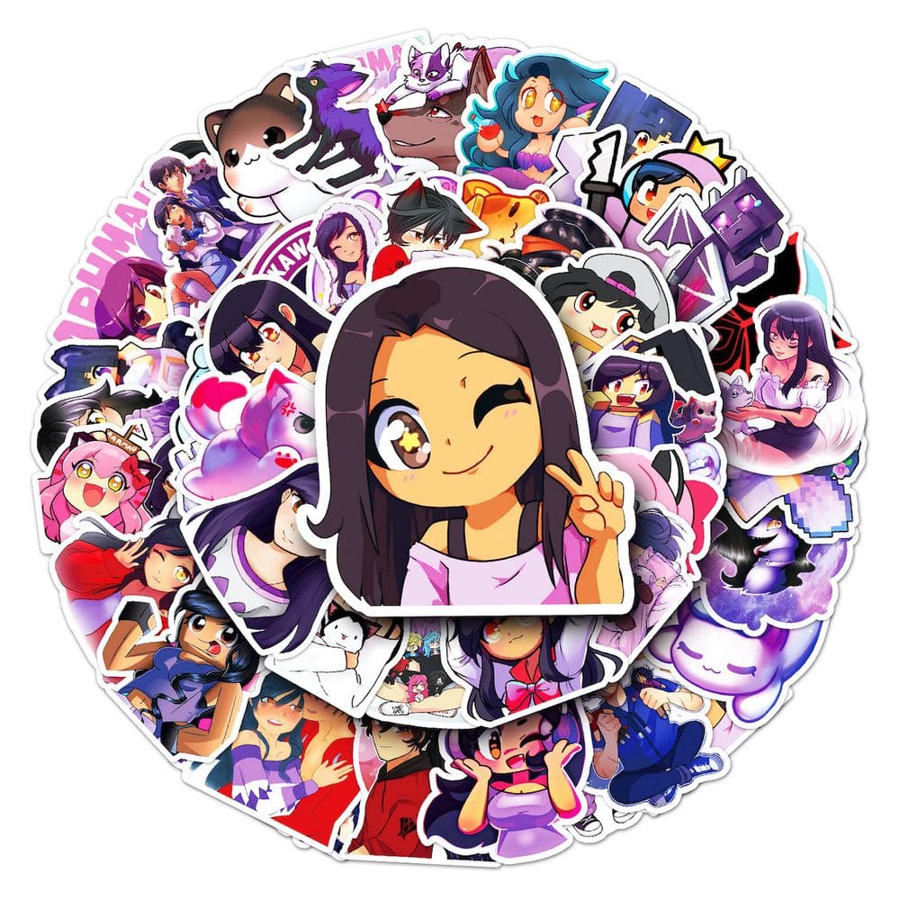 Conjunto de adesivos Anime Aphmaus Vinyl Cartoon Anime para Water Bo