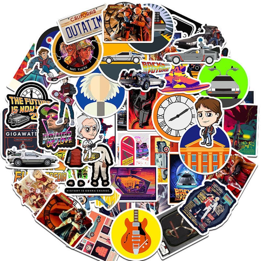 Pacote de adesivos Backs To The Futures Anime 50 unidades