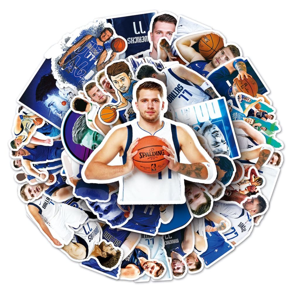 Pacote de adesivos Doncics Lukas Anime 50 unidades de vinil impermeável