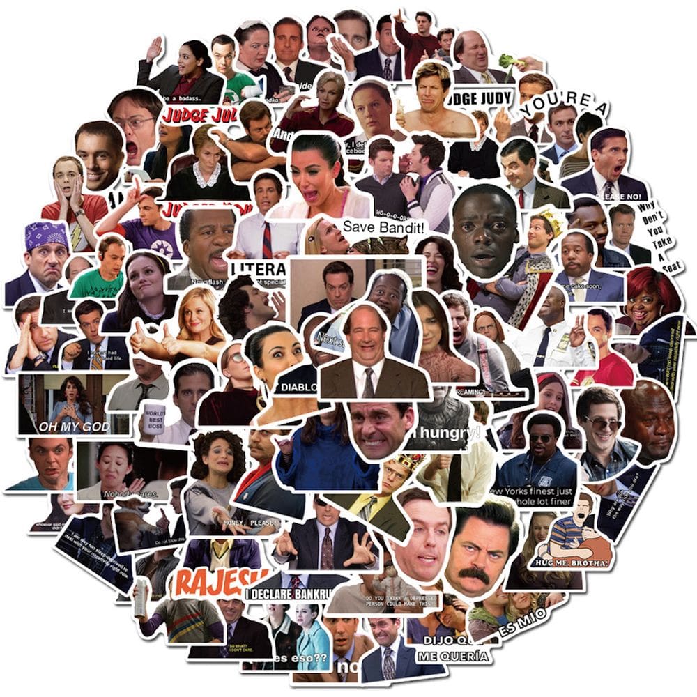 Pacote de adesivos Funny Emoticon Anime, 100 unidades decorativas