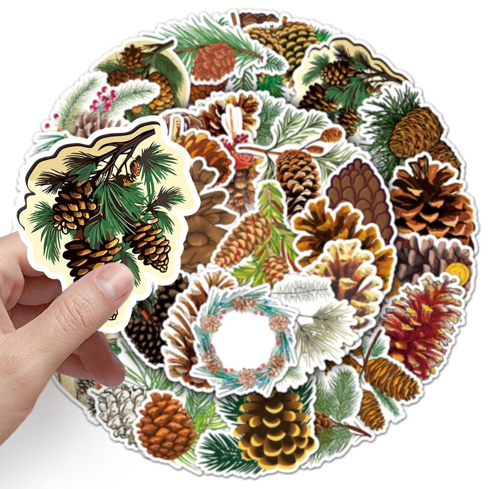 Adesivos 50 unidades/Lot Pines Cones Adesivo de anime de vinil impermeável
