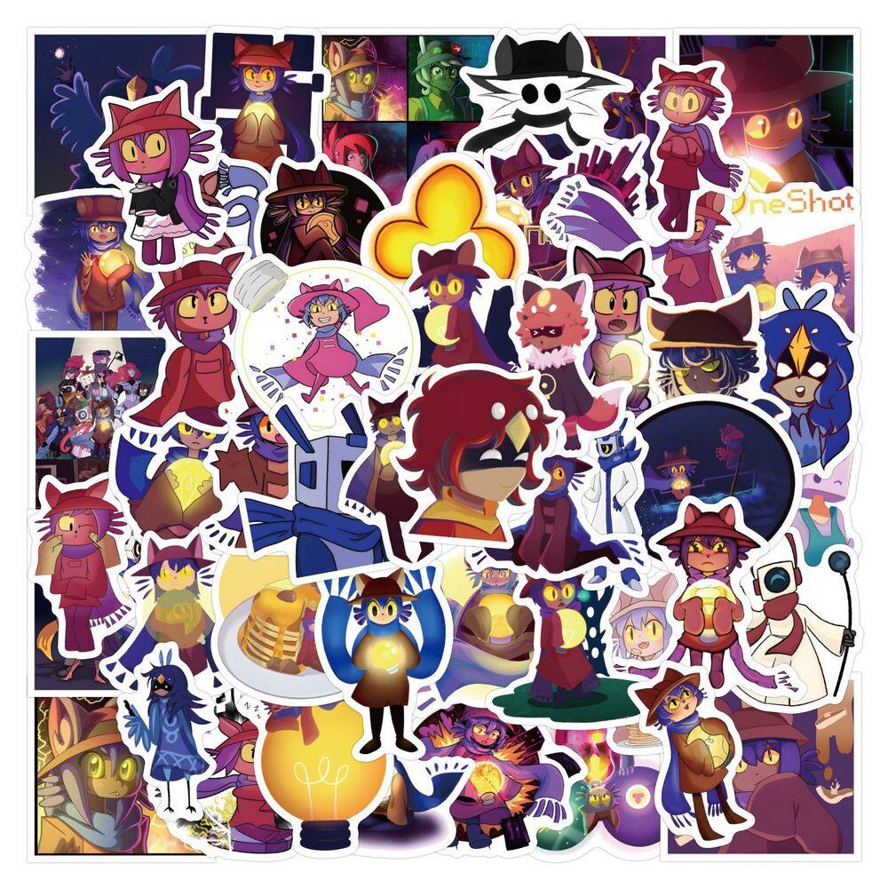 Adesivos Oneshots, vinil impermeável, anime, 60 unidades/lote