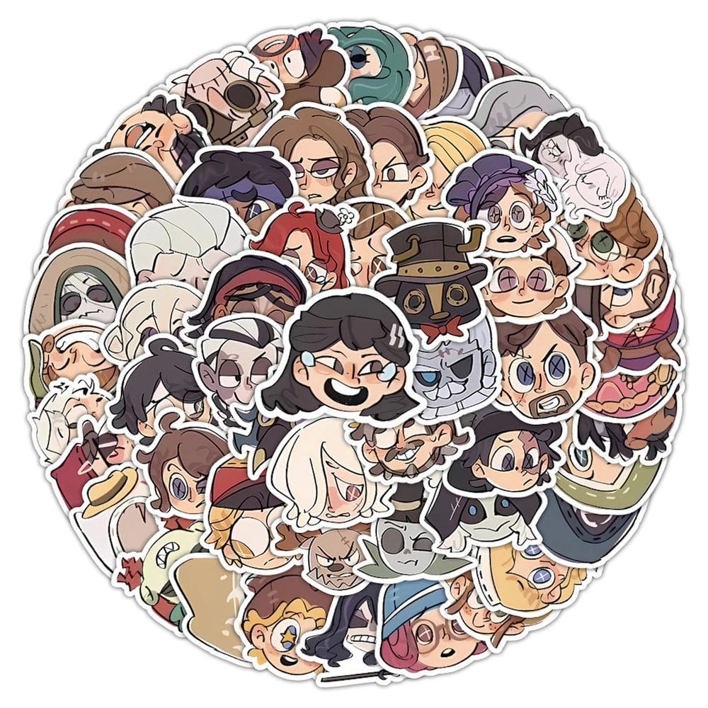 Pacote de adesivos Identitys Anime 63 peças de bastão decorativo de desenho animado