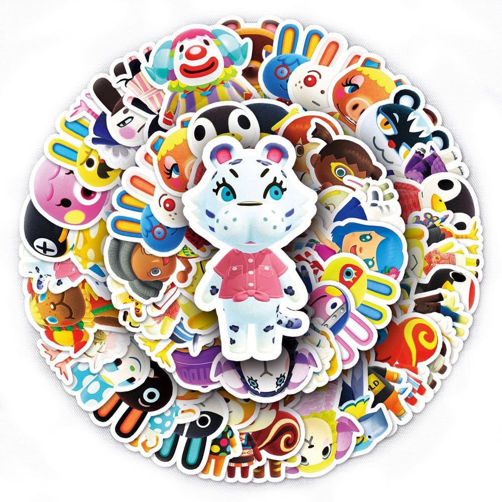Adesivos Animals Crossings em vinil impermeável Anime (50 unidades)