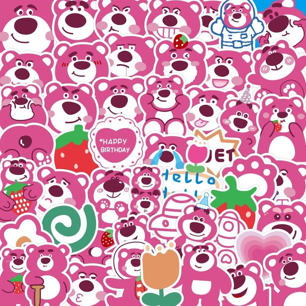 Adesivo Lotso Bears Anime Vinyl PVC impermeável 50 unidades/pacote