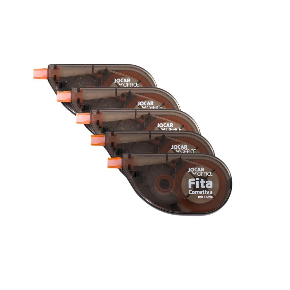 Kit 5 Fitas Corretivas Escolar 5Mm X 10M Jocar Office