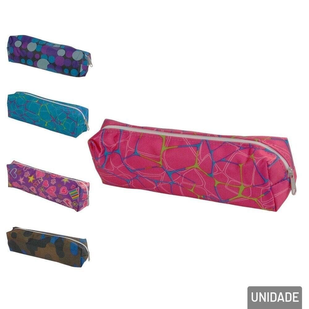 Estojo Escolar 21cm Estampado  - Tudo em Caixa