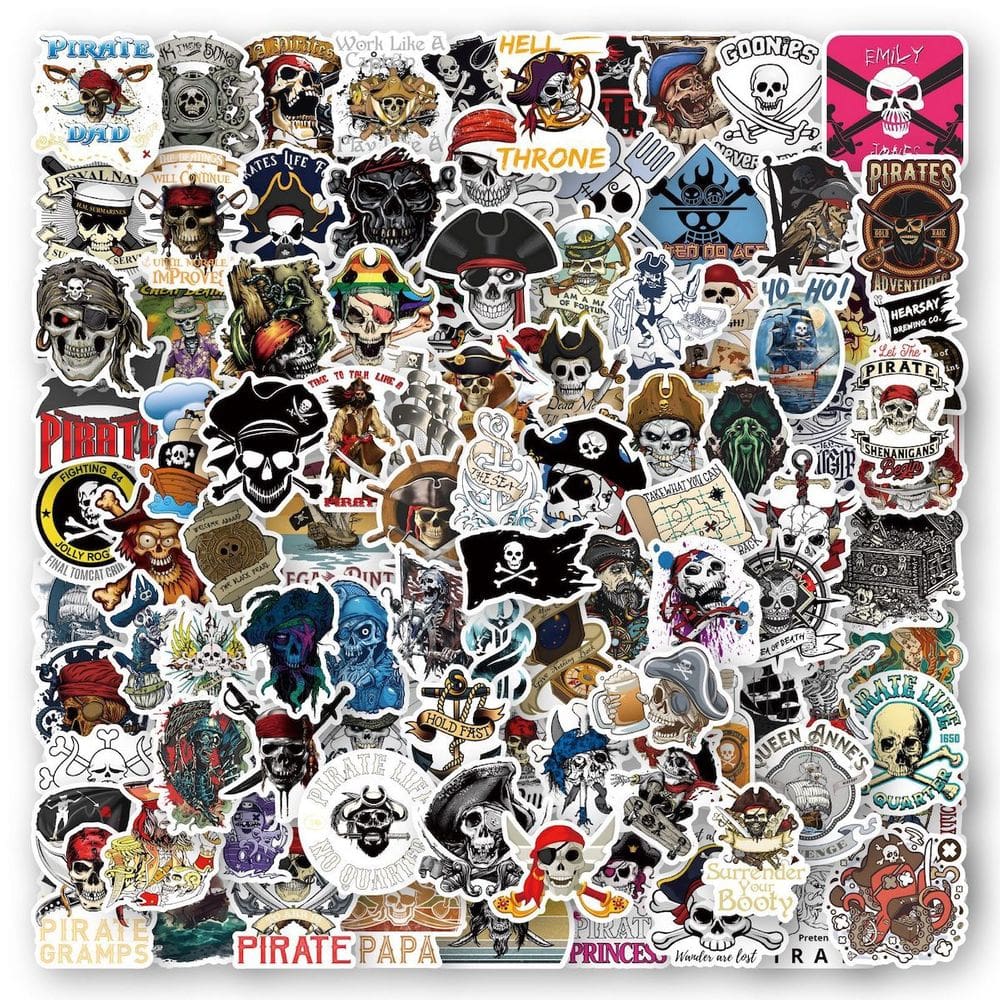 Adesivo Anime Jolly Rogers Vinyl Cartoon Anime 100 unidades