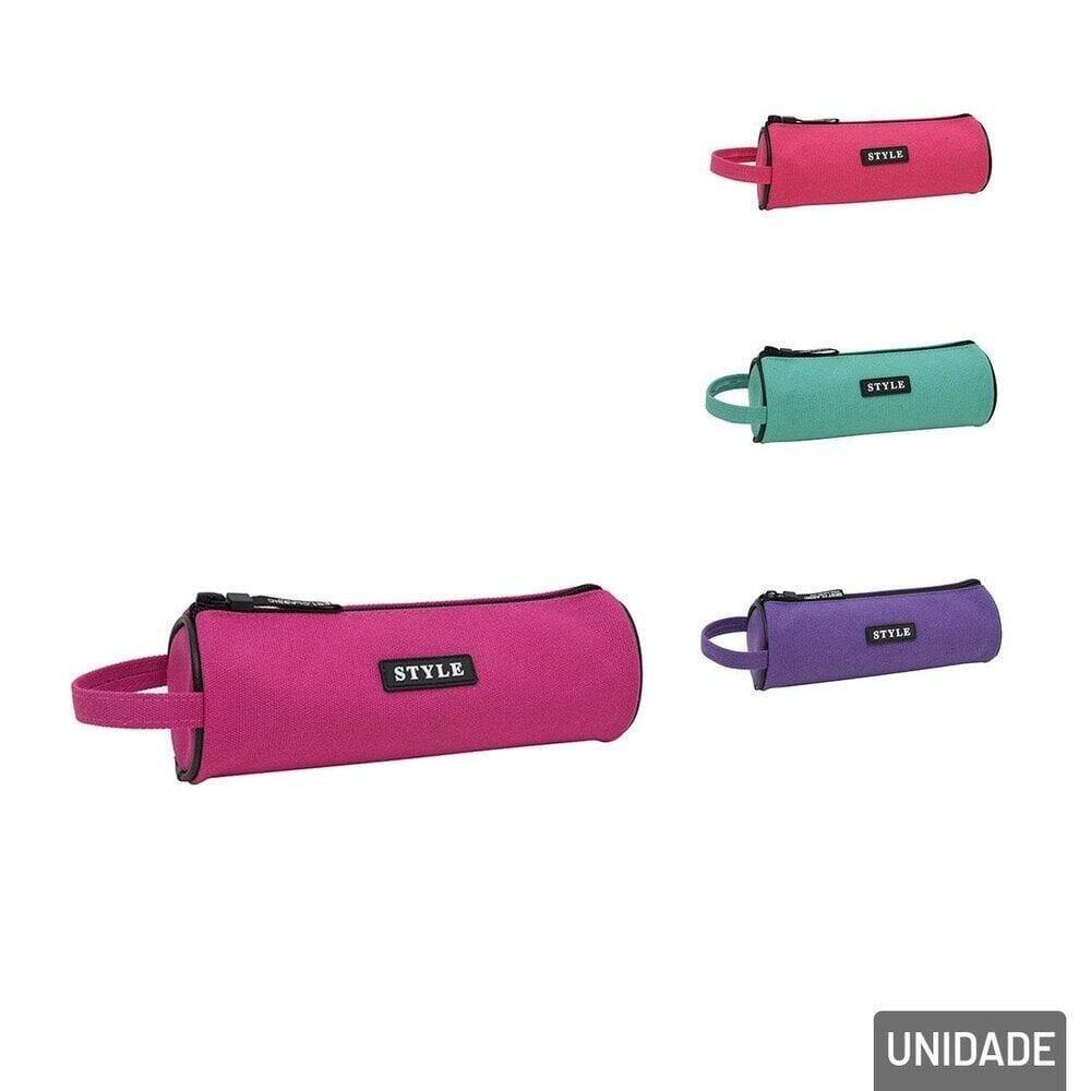Estojo Escolar 21cm Redondo Style Color - Tudo em Caixa