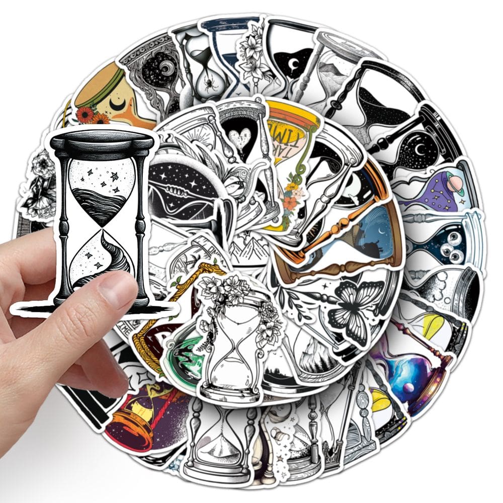 Adesivos, ampulheta, vinil impermeável, anime, 51 unidades