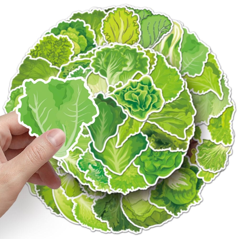 Adesivos, alfaces, vinil impermeável, anime, 50 unidades/lote, 5-7 cm