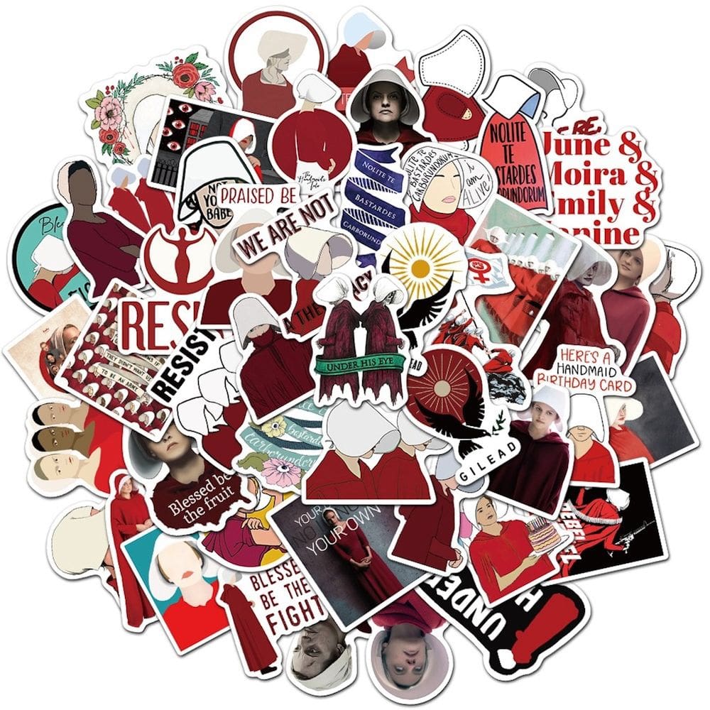Pacote de adesivos Handmaids Tales Anime 50 unidades de desenho animado de 4-8 cm