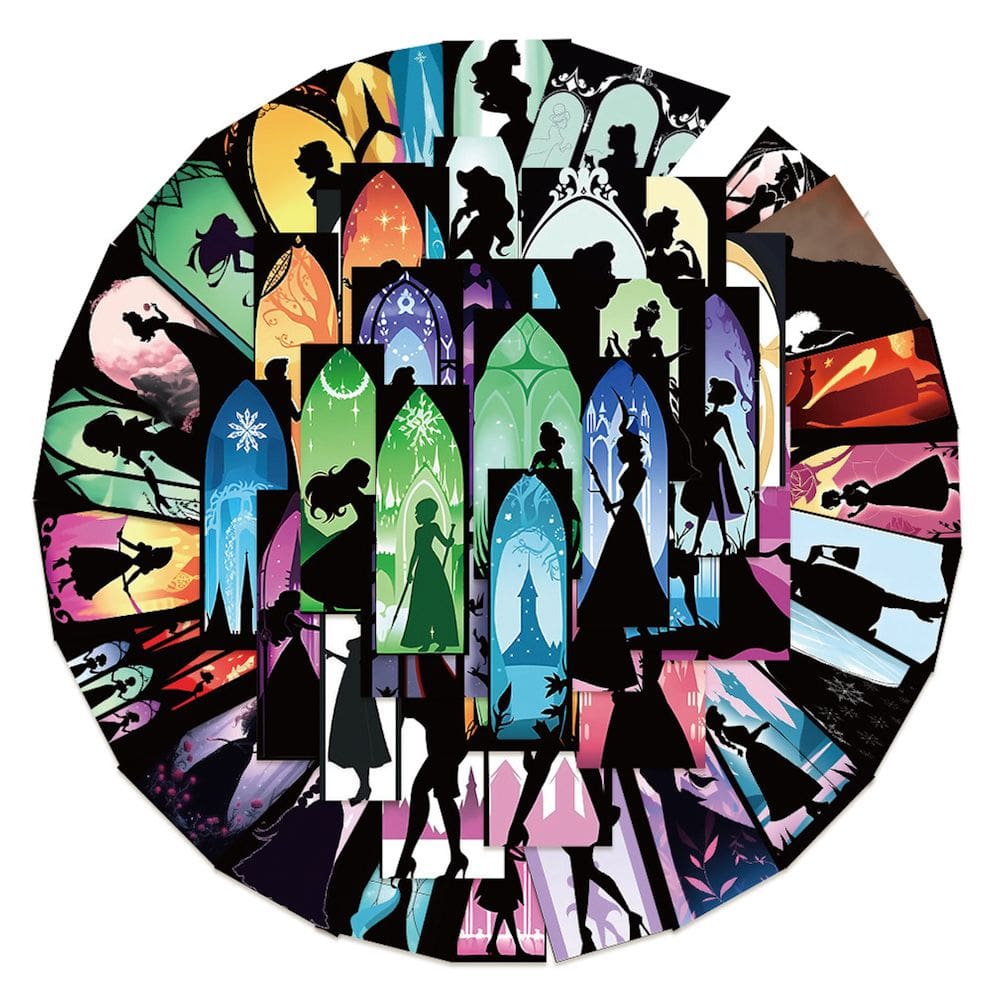 Pacote de adesivos Silhouette Figure Princess Anime 53 unidades