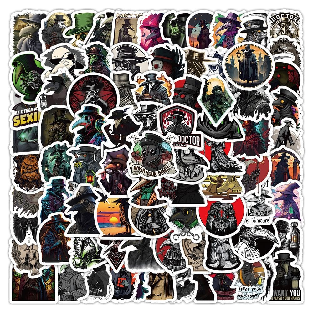 Adesivos de vinil impermeável Doctors Plagues Birds 100 unidades/lote