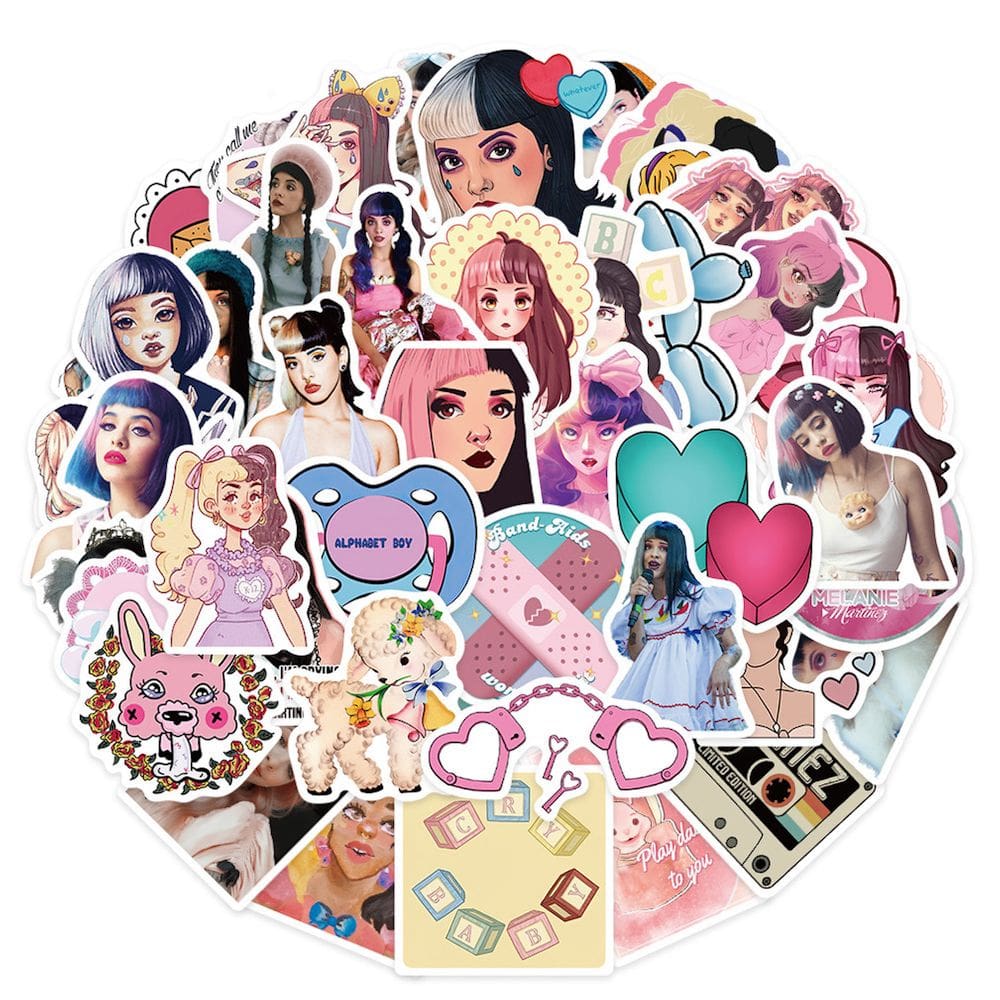 Pacote de adesivos Melanies Martinezs Singer Anime 50 unidades