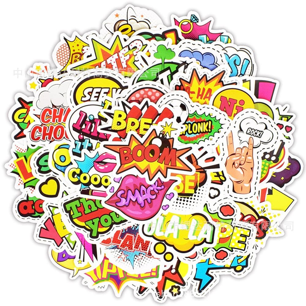Stickers Pops, vinil impermeável, anime, 50 unidades para laptop, etc.