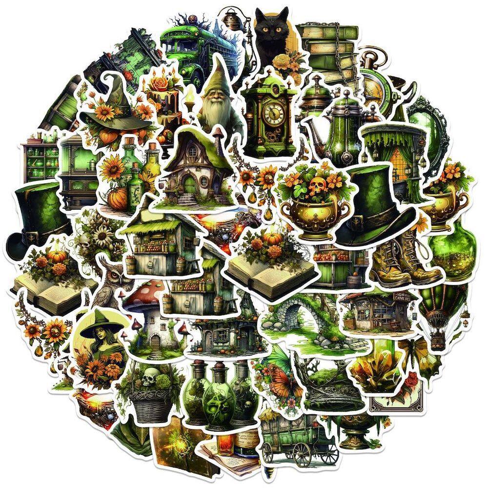 Pacote de adesivos Jungle Magic Market Anime 50 unidades 4-8 cm